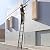 16.5FT/5M Telescoping Ladders EN131 Standards Black Multi-Purpose Telescopic Ladder Folding Loft Attic Ladder Folding Aluminum Extension Ladder for Home Building Maintenance Garden Work Access Loft