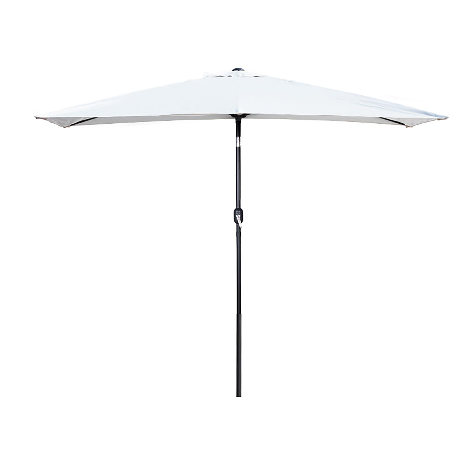 Półprostokątny parasol balkonowy – 240 cm półprostokątny parasol tarasowy z korbą łatwe otwieranie/zamykanie, idealny do tarasów zewnętrznych na patio i do ogrodu
