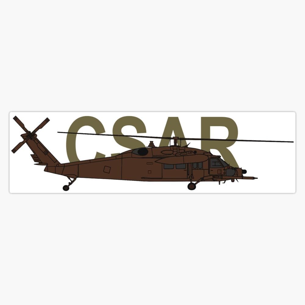 LAD Studio UH-60 MH-60 Blackhawk CSAR OCP Helicopter Artwork Sticker Bumper Sticker Vinyl Decal 5""