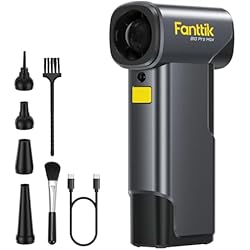 Fanttik B10 Pro Max Electric Air Duster, 130000RPM Brushless Motor, Compressed Air Duster, 6 Gears Adjustable, One-tap Booster, 28.8Wh Rechargeable Battery, Electric Duster for PC, Car (Grey)