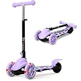 🛴ROUES LUMINEUSES LED: Équipée de roues avec éclairage LED coloré qui s'illuminent pendant le déplacement pour plus de visibilité et d'amusement. Les roues en PU haute élasticité et résistantes à l'usure, aux couleurs modernes et à effet clignotant, améliorent la visibilité de la trottinette, notamment par faible luminosité comme la nuit ou par temps de brouillard, pour une sécurité accrue lors des trajets. Le frein arrière est réactif et facile à utiliser, appuyez pour freiner en cas d'imprévu. Un système de sécurité spécialement conçu pour les enfants garantit une conduite sûre et sereine à chaque utilisation.