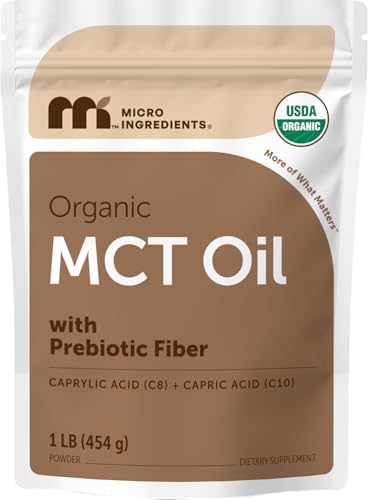 Micro Ingredients Organic MCT Oil Powder 16oz bag