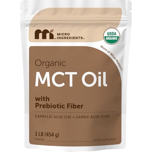 Micro Ingredients Organic MCT Oil Powder with Prebiotic Fiber