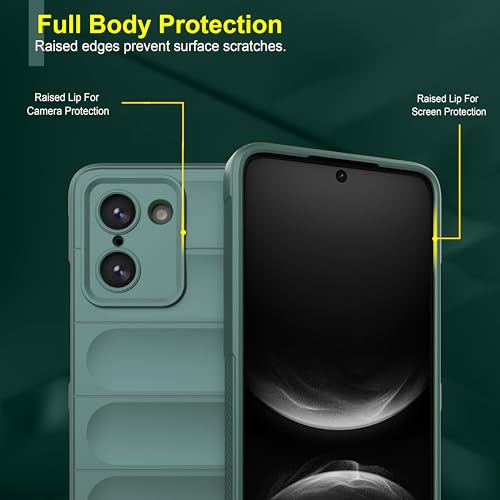 Image of Zapcase Back Case Cover for OnePlus Nord CE 5 | Compatible for OnePlus Nord CE 5 Back Cover | Liquid Silicon Magic Case with Camera Protection | Dark Green