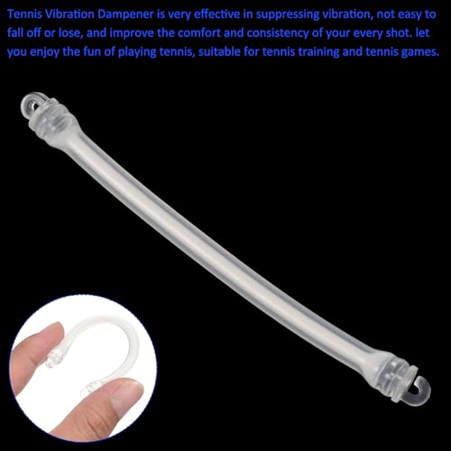 M METERXITY 4 Pack Tennis Dampener - Shock Absorber, Silicone Racquet String Damping, Apply to Tennis Racket (10cm, White) - Image 4
