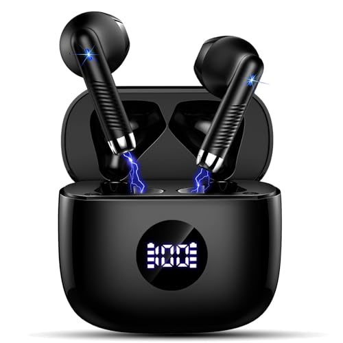 Auriculares Bluetooth auriculares Bluetooth 5.4, auriculares sem fios com 4 ENC cancelamento de ruído Mic, auriculares in Ear 40 horas de reprodução, auriculares sem fios HiFi estéreo IP7