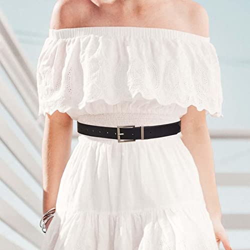 Colaxi Cintos femininos de couro de poliuretano estilo vintage, cinto de decoração para jeans, cinto