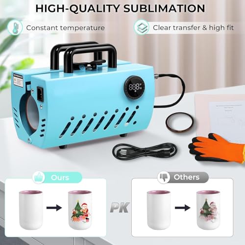 Presse-tasse bleu AKEYDIY AKE-5574 machine sublimation bouteille eau 265-885ml - 3