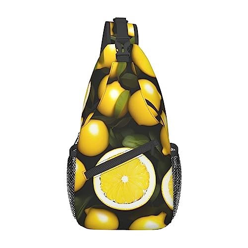 Sac de poitrine imprimé citron jaune idéal pour vos excursions urbaines
