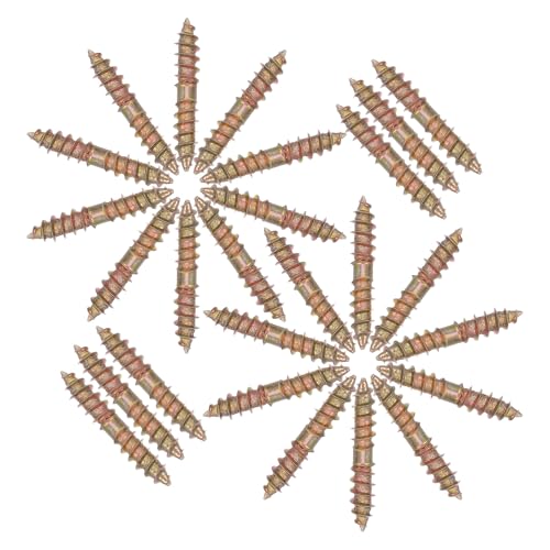 DOITOOL 100 Tornillos Autorroscantes de Doble Extremo M5 X 30 para Madera y Metal, Tornillo Espiga para Muebles, Conectores para Ensamblaje y Fijación de Estantes, Herrajes Resistentes