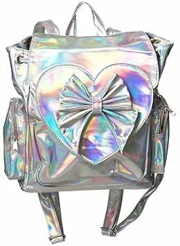 Lost Queen Nyla Iridescent Holographic Knapsack Backpack - Womens