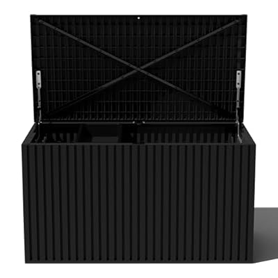 Veradek Everything Deck Box 120 Gallon | Lockable Storage Box and Organization for Patio Furniture, Outdoor Cushions, Throw Pillows, and Garden Tools