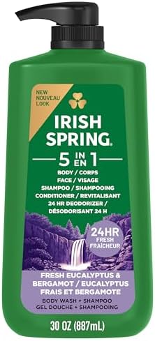 Irish Spring 5-in-1 Body Wash for Men, 30 Oz Pump