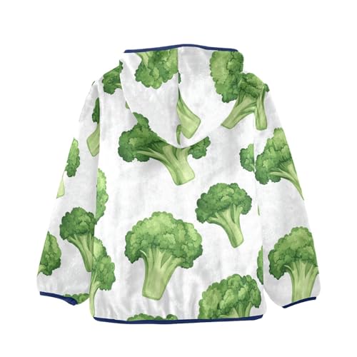 Broccoli Girls Fleece Jacket Girls Fall Jacket Girls Zip Up Hoodie Girls Sherpa Jacket 2-10T2