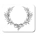 Produktbild Mauspad Lorbeerkranz Vintage Barock Grenze Monogramm Floral Heraldic Shield Mousepad für Notebooks, Desktop-Computer Mauspads, Bürobedarf 10 x 12 Zoll