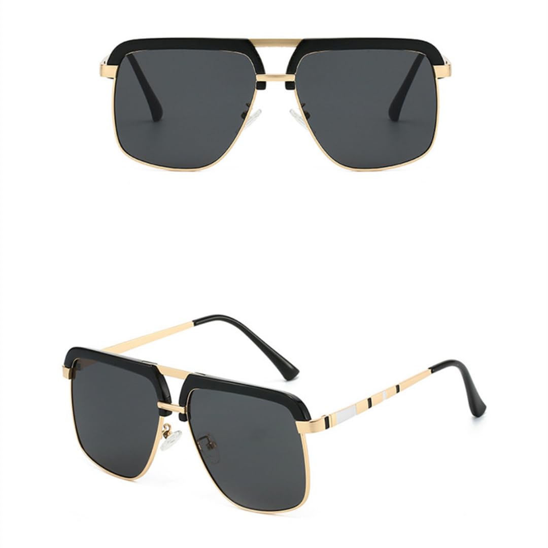 Occhiali da sole ovali sfumati di lusso in tartaruga da donna, stile retrò, con doppio ponte, montatura sottile, tendenza, versatili, da uomo, UV400