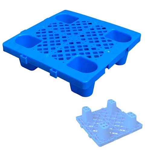 Palette plastique bleu respirante pour stockage au sol en PEHD