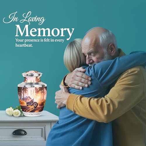 Image of Bike Urn Large Urns for Human Ashes 1 Large & 4 Small | Cremation Urns for Adult, Urn for Brother & Sister, Memorial for Your Loved One