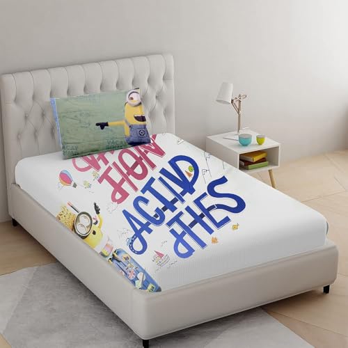 Image of Unique Random Corton Print Single Cotton Bedsheet - Soft, Breathable & Durable Bed Linen for a Comfortable Sleep