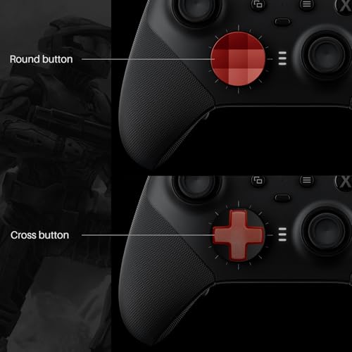 Image of 16 in 1 Metal Thumbsticks Suitable for Xbox One Elite Series 2, Elite Series 2 Core Controller Accessories Parts, 6 Metal Thumbsticks, 4 Paddles, 2 D-Pads and 4 Tool(Red)