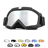 Yourkar Dirt Bike Goggles, Windproof ATV Off-Road Goggle, Wide Vision Riding...