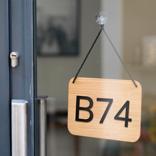 4 Inch House Numbers, Self-adhesive House Number Acrylic Modern House Numbers for Outside Black Mailbox Numbers Address Home Number for House Apartments Office Hotel Room Easy to Install (6)