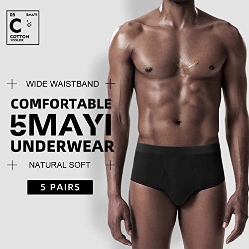 5Mayi Mens Briefs Underwear Cotton Brief Underwear for Men Pack2