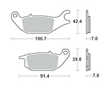  Lucas Bremsbeläge TRW MCB738 Für Honda CBR 125 R JC39 07–10 (hinten)