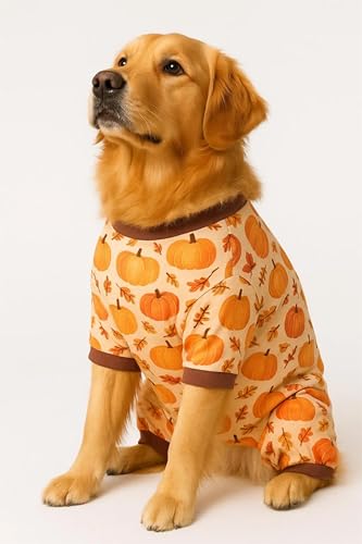 Pijama para perro talla XL con diseño de otoño miniatura 6