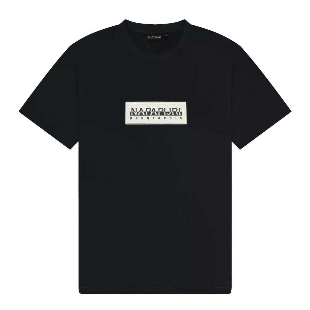 Napapijri Men's Black Nap Box Logo Short Sleeve T-Shirt in Size 2XL, Sports Direct