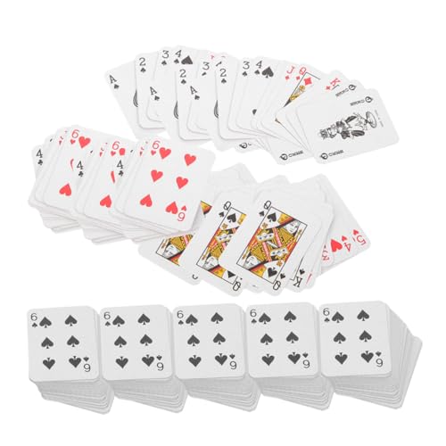 CLISPEED 24 Sätze Miniatur Spielkarten Pack Kleine Spielkarten Lustige Reise Pokerkarten Kompakt für Party Favors Erwachsene und Unterwegs Geeignet Kleine Spiele Geschenkideen