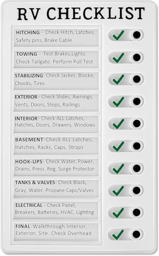 Rv Checklist Board Daily Schedule 8 Inch to Do List Boards Plastic Chore Chart Memo Checklist Boards with Slider Portable Daily Affairs Detachable Schedule Planner (RV Checklist)