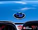 SuperWrappz - Emblema de carbono negro y azul para BMW (vinilo de...