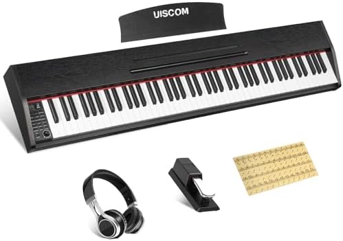Amazon.com: AODSK Wooden Digital Piano 88 Key Full Size Weighted ...