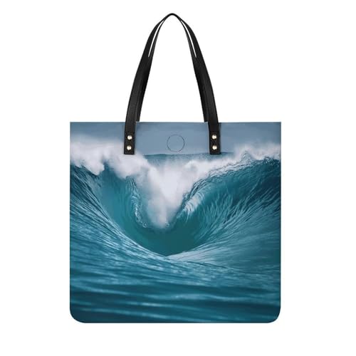 Grand sac d'épicerie léger Ocean Wave pour transporter tout