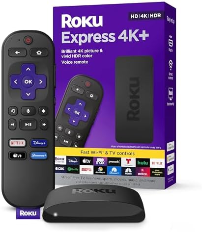 Roku Express 4K+ | Roku Streaming Device 4K/HDR with Voice Remote, Free & Live TV — view 7