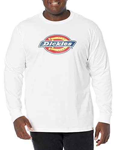 T-shirt Dickies blanc manches longues XXL ample pour le confort des grandes tailles