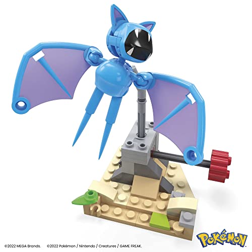 MEGA Pokémon Action Figure Building Toys, Zubat's Midnight Flight with 61 Pieces and Flying Motion, 1 Poseable Character - Image 2