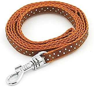SMALLLEE_LUCKY_STORE Pet Cat Harness and Lead Leash Set Polka Dots Collar Chest Strap Adjustable Escape Proof Walking Training for Kitten Puppy Rabbit,Brown - Image 5