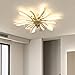 78cm Ventilador de Techo con Luz Ultra Silencioso Lampara Ventilador Techo con Mando Regulable 6 Velocidades DC Verano/invierno Plafon Iluminacion Ventilador Moderna para Dormitorio Salón,Dorado
