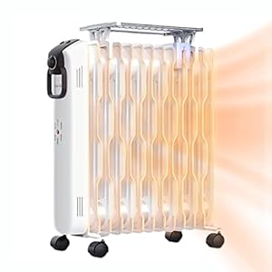 Met olie gevulde radiator Snel verwarmende elektrische verwarming Elektrische draagbare verwarming met omvalbeveiliging tegen oververhitting / 520 * 250 * 650 mm ()