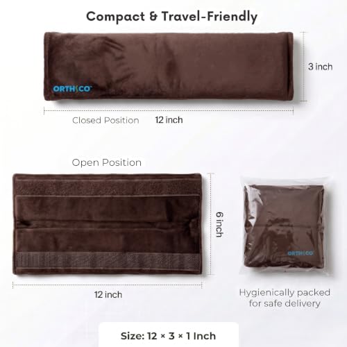 Image of Car Seat Belt Cushion (Pack of 2), Soft Seat Belt Cover Set for Shoulder, Universal Strap Pads for All Cars, Backpack, Purse and Travel Bag (Brown Color, 12 Inch Length)