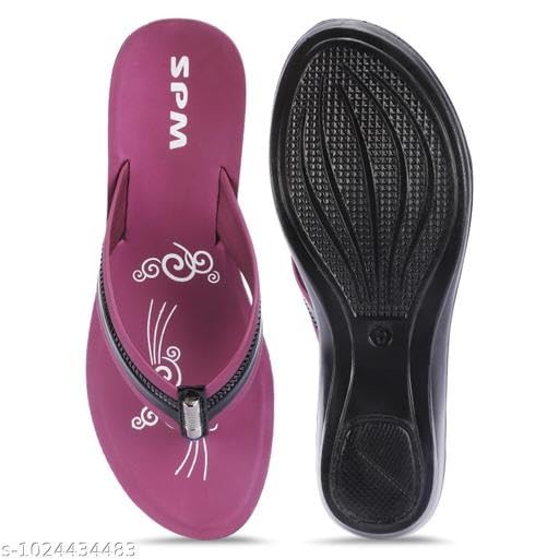 Image of Women's Stylish Solid Colour Flip Flop Slippers Comfortable,Lightweight,Versatile Styling Sl365