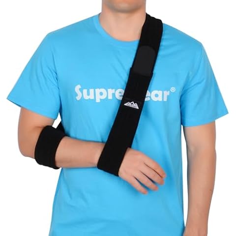 supregear Arm Sling, Adjustable Arm Support Strap, Lightweight Shoulder Immobilizer for Injured Arm Elbow, Broken Collarbone, Torn Rotator Cuff, Dislocation or AC Separation, Left Right, Men Women Cover