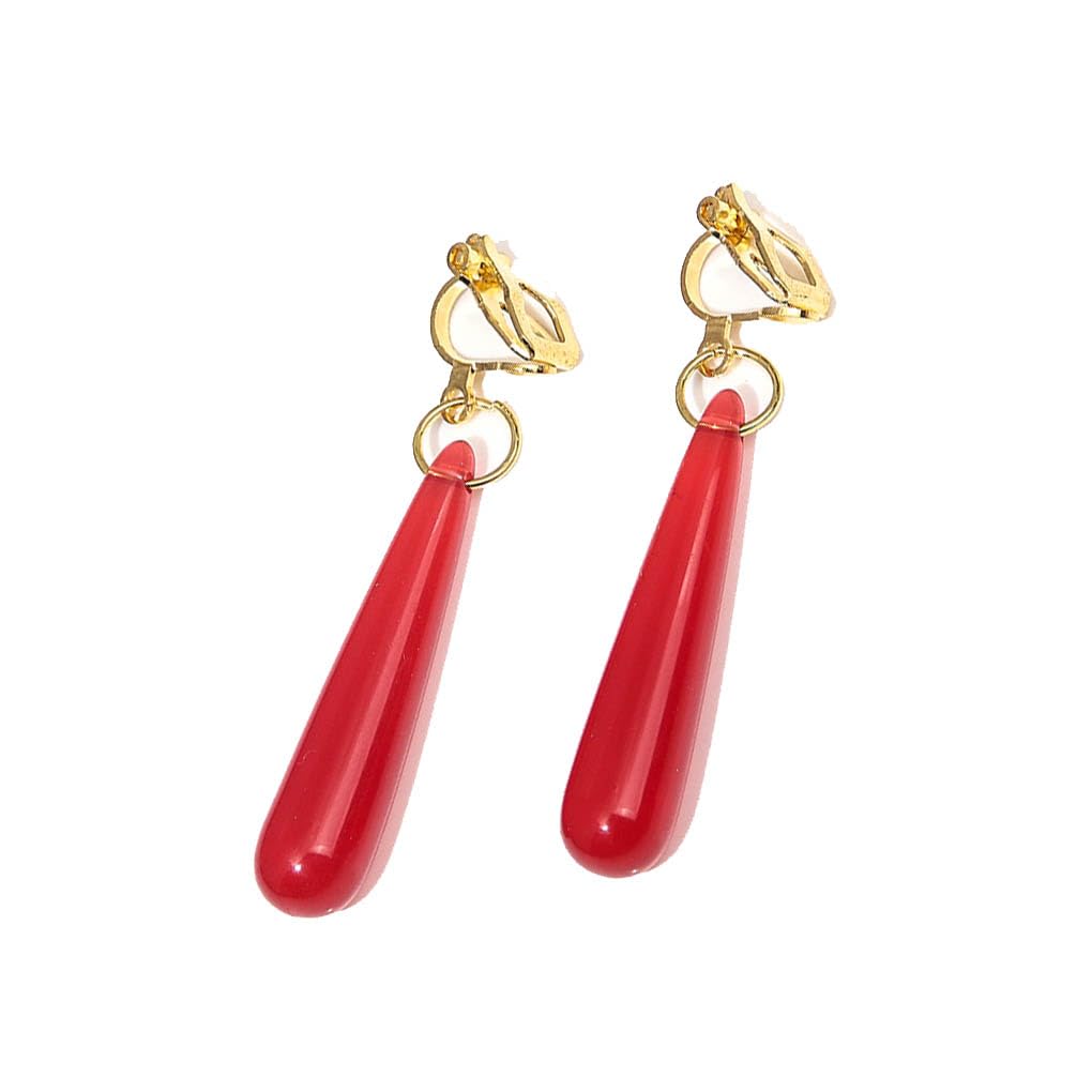 Frieren Earrings Frieren Cosplay Accessories Red Resin Earring Jewellery Anime Figure Merch (Red-B)