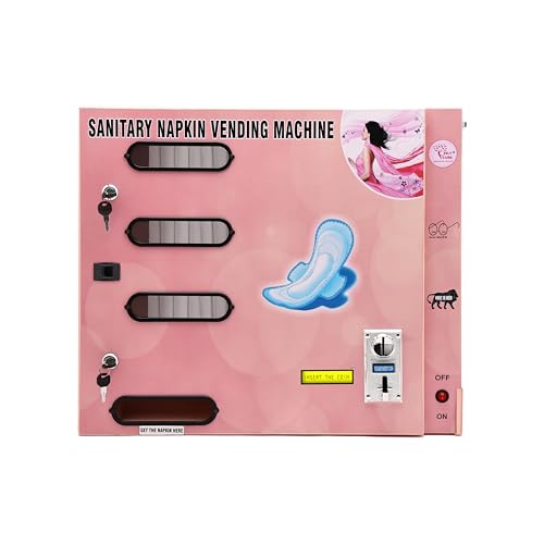 Image of By VP Industries (Fully Automatic with 5 rs Coin | Capacity- 100 Pads) Sanitary Vending Machine | Dispenses a Napkin Upon Inserting a ₹5 Coin into The Multi-Coin Acceptor.