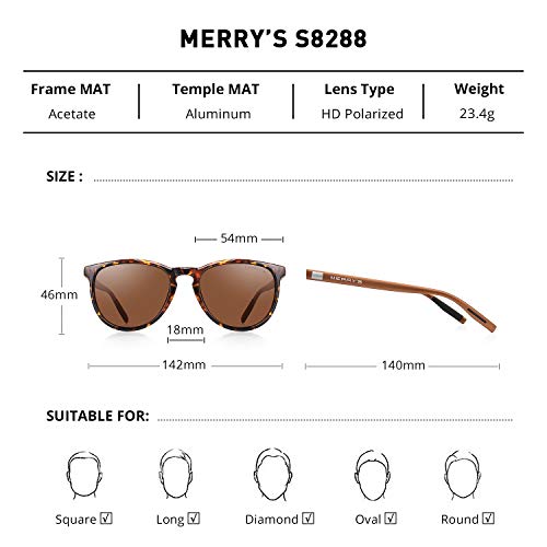 Image of MERRY'S Unisex Polarized Aluminum Sunglasses Vintage Sun Glasses For Men /Women S8286