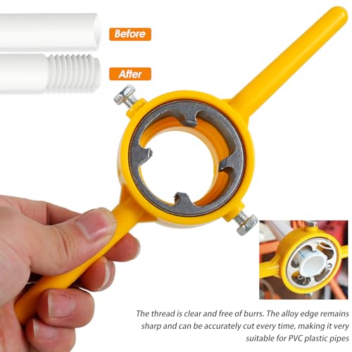ZLHETWT 6Pcs Pvc Thread Maker Tool Kit de Rosqueador de Tubos Reutilizável com Matrizes de 1/2