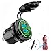 YONHAN Quick Charge 3.0 Dual USB Car Charger with Switch, Waterproof 36W 12V USB Outlet Fast Charger Power Outlet for Marine Boat Motorcycle Truck Golf Cart and More