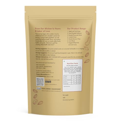 Image of SNACK IT UP Roasted Peri Peri Flavoured Chana | High-Protein, Crunchy Indian Snack | Diet & Fitness Healthy Snack | 150g